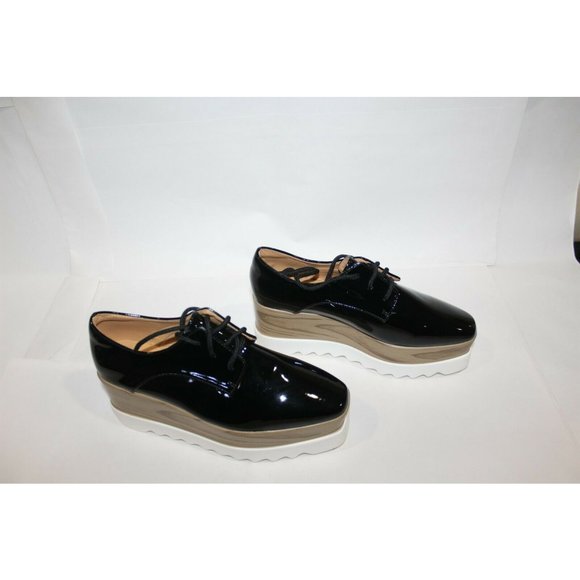 Shoes Black Shiny 3" Platform SZ 6.5 - Picture 3 of 8